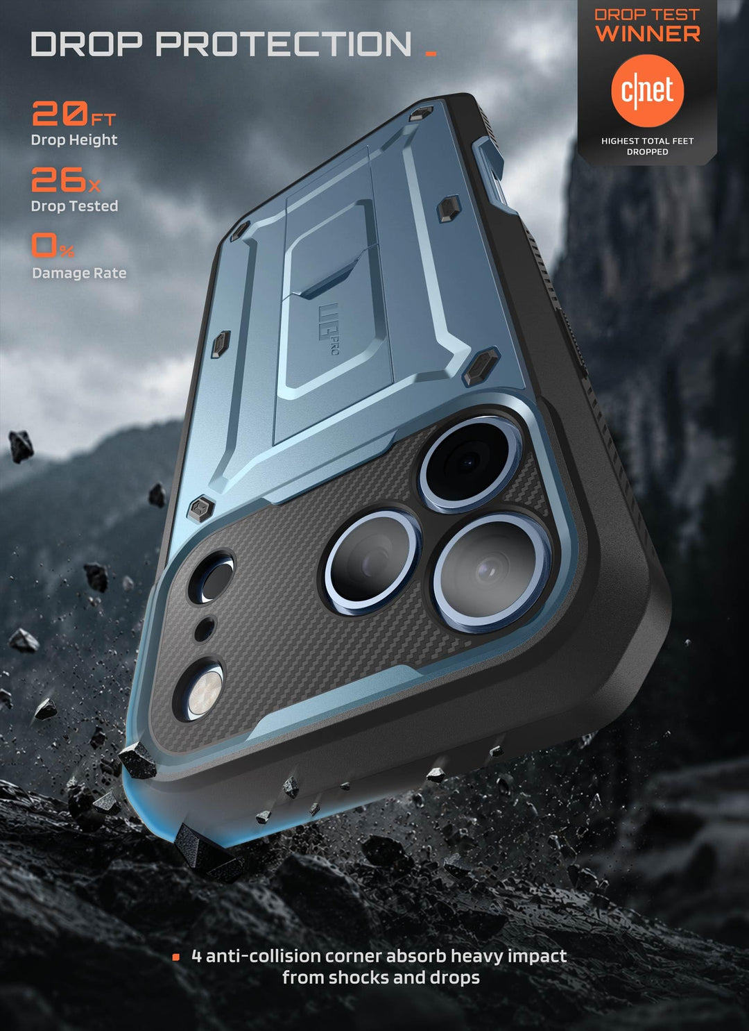 SUPCASE for iPhone Case, Belt Clip, Military-Grade Protection, Built-in Kickstand &amp; Screen Protector, Camera Control, Heavy-Duty Phone Case, Unicorn Beetle Pro