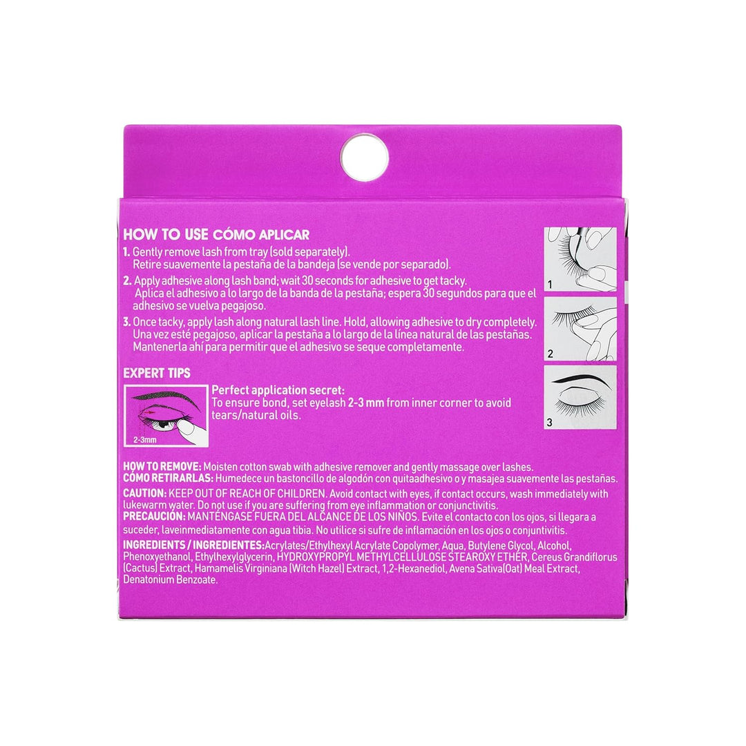 KISS Super Stick 5-Day Extended Wear Strip Lash Adhesive, Quick Drying Lash Glue, Witch Hazel & Cactus Extract Infused, Brush Applicator, Net Wt. 4.8g (0.17 oz.), Clear