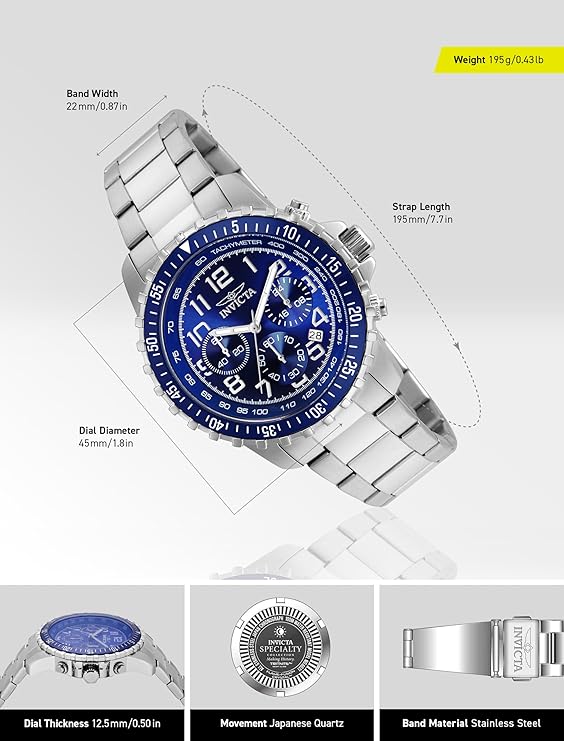 Invicta Men's 6621 Invicta II Chronograph Black Dial Two-Tone Stainless Steel Watch