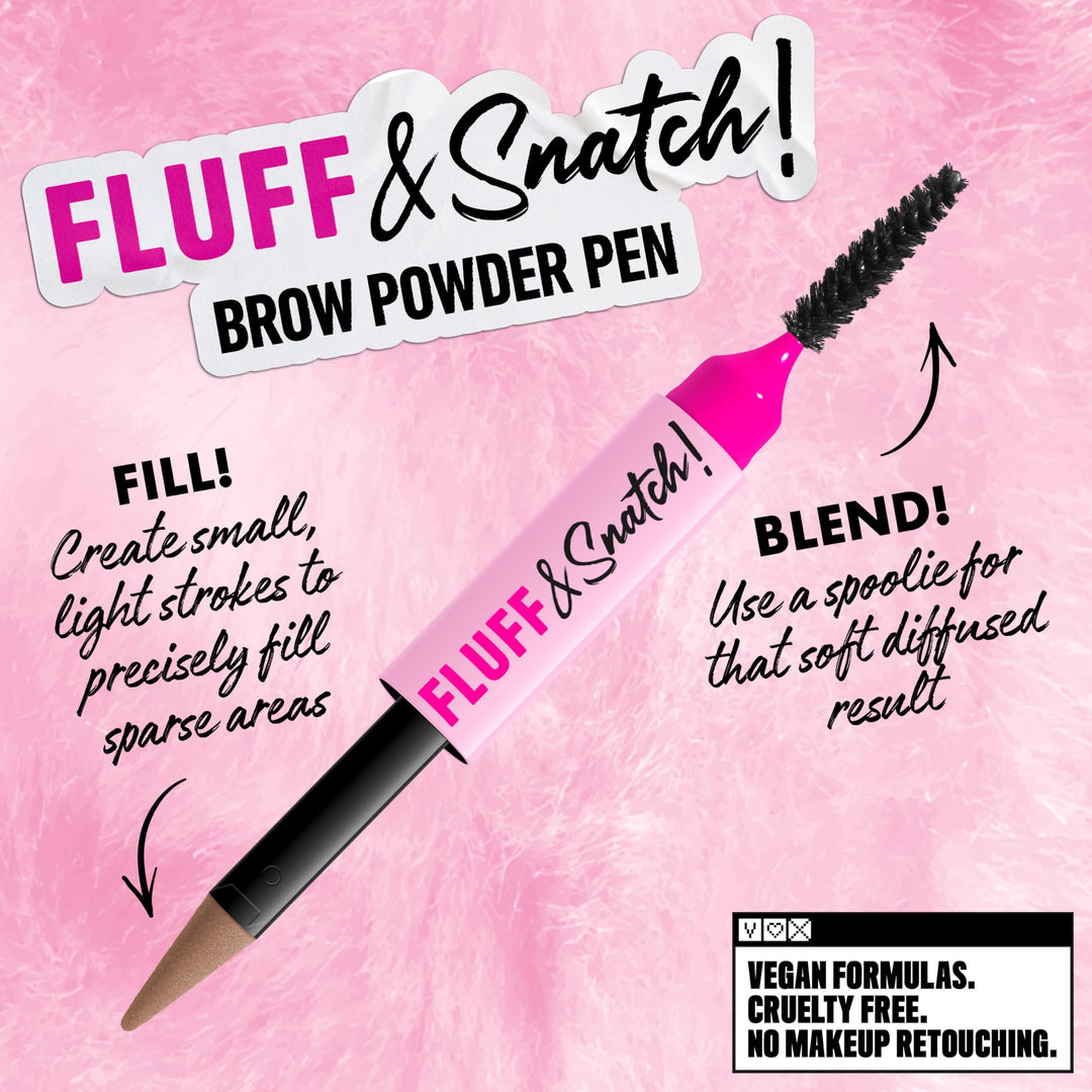 NYX PROFESSIONAL MAKEUP Fluff &amp; Snatch Brow Powder Pen, Cream To Powder Eyebrow Pen For Soft, Defined Brows, Smudge and Transfer-Resistant Formula