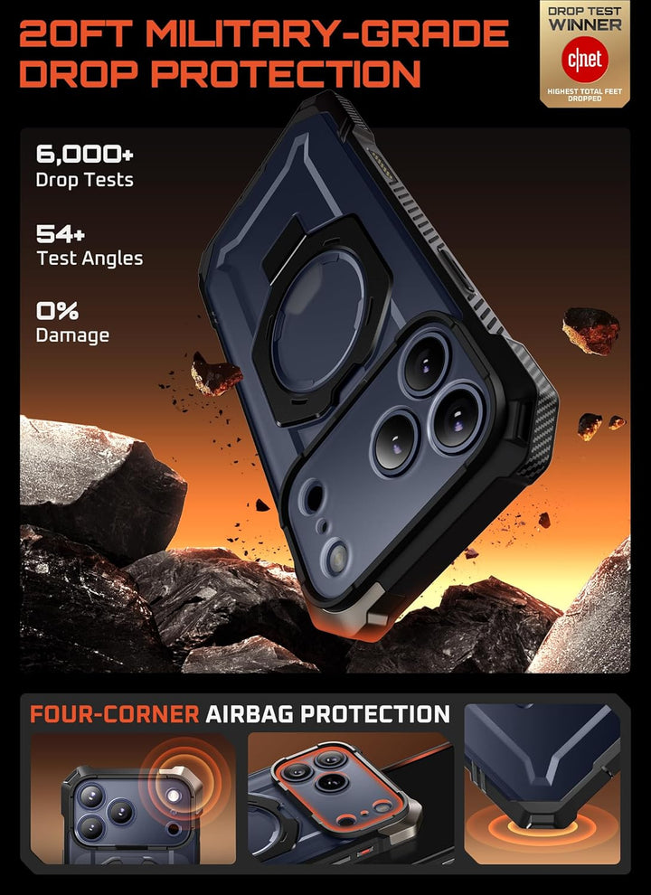 SUPCASE for iPhone 17 Pro Case with Kickstand (Unicorn Beetle Grip), [Camera Control Cover] [Compatible with MagSafe] [Military-Grade Drop Protection] Heavy Duty Magnetic Phone Case