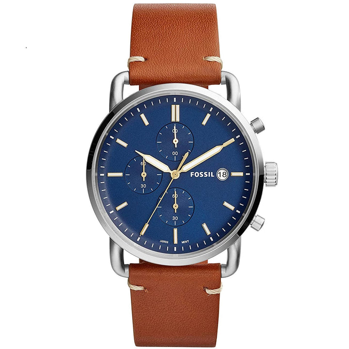 FOSSIL The Commuter Chronograph Light Brown Leather Watch - FS5401