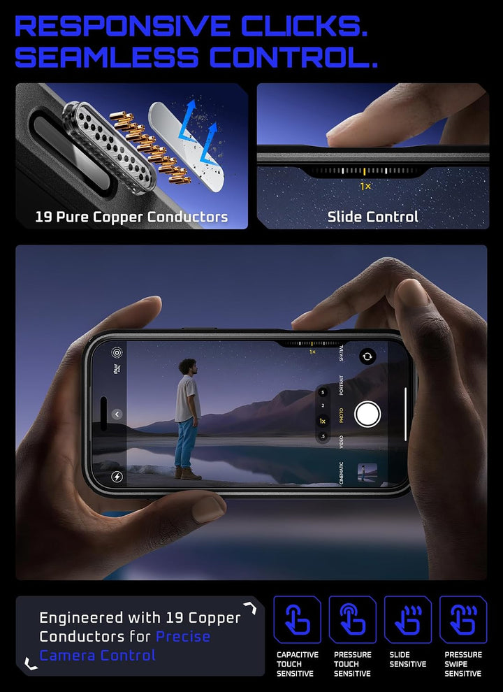 جراب SUPCASE لهاتف iPhone 18 Pro Max / 17 Pro Max مع مسند، زر تحكم بالكاميرا، متوافق مع MagSafe، حماية بمعايير عسكرية، ظهر شبه شفاف نحيف، إصدار Unicorn Beetle Mag