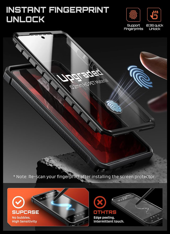 حافظة SUPCASE لسلسلة Samsung Galaxy S26 مزودة بحامل مدمج، وحماية بمعيار عسكري، ومتوافقة مع MagSafe، ومشبك حزام قابل للفصل، وواقي شاشة وإطار أمامي مدمجين، UBPro Mag