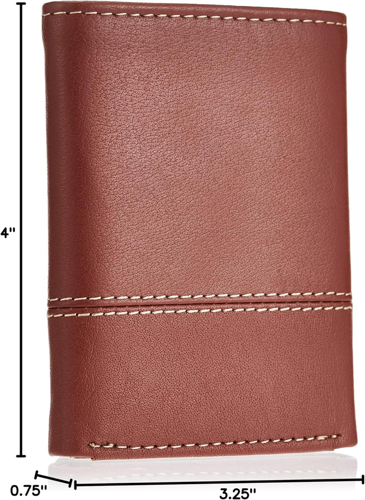 Timberland D67011/35 mens Genuine Leather Rfid Blocking Trifold Wallet, Cognac, One Size