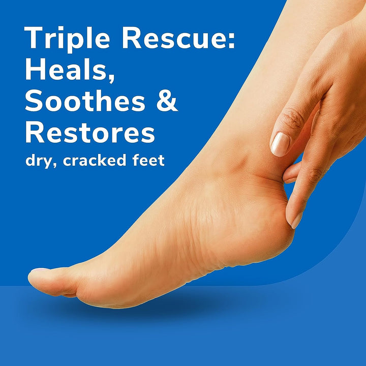 Dr. Scholl's Dry, Cracked Foot Repair Ultra Hydrating Foot Cream, 3.5 oz Lotion with 25% Urea, Heel Repair, Foot Care Heals for Healthy Looking Feet, Epsom Salt Soothes, Safe for Diabetics - 3alababak