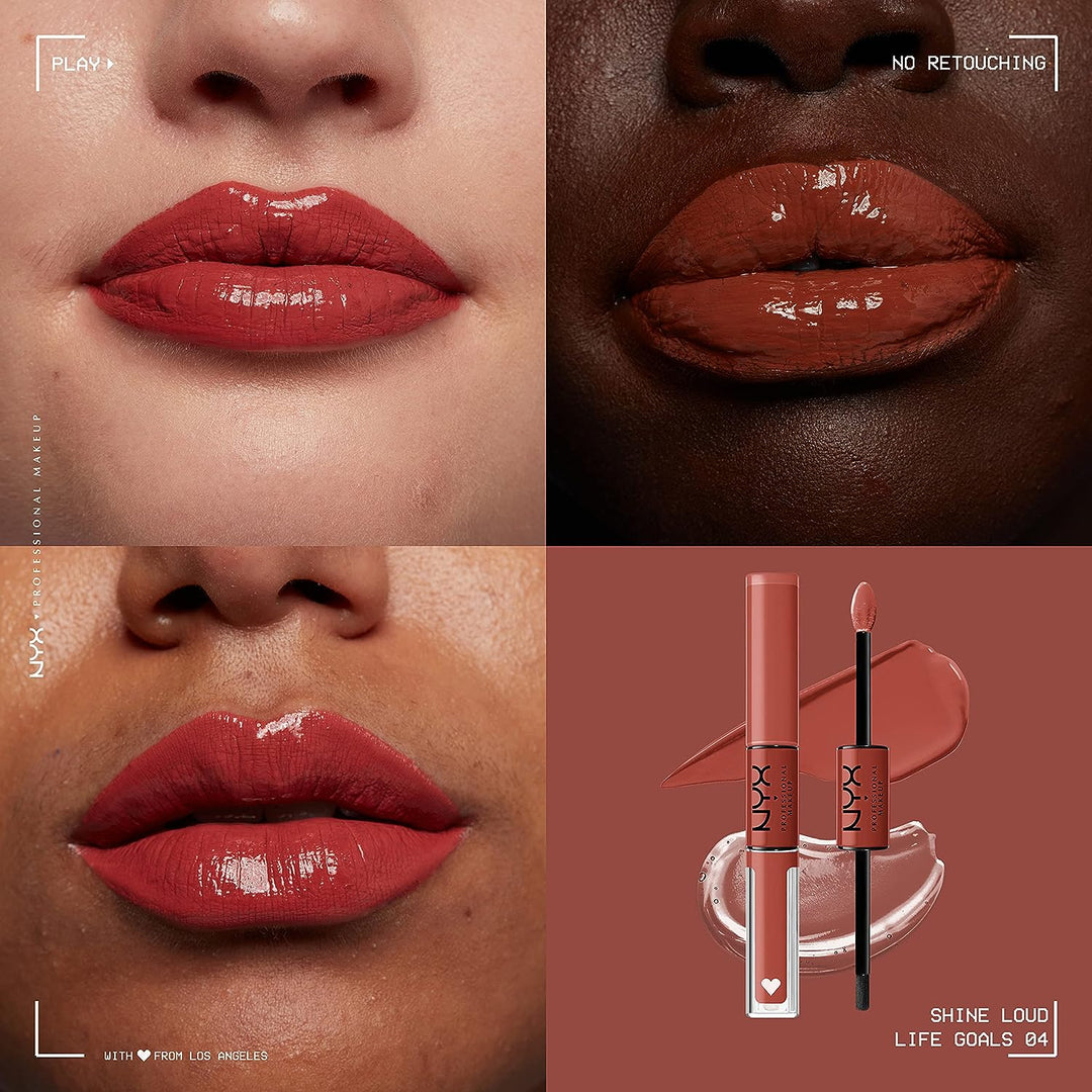 NYX PROFESSIONAL MAKEUP Shine Loud, Long-Lasting Liquid Lipstick with Clear Lip Gloss