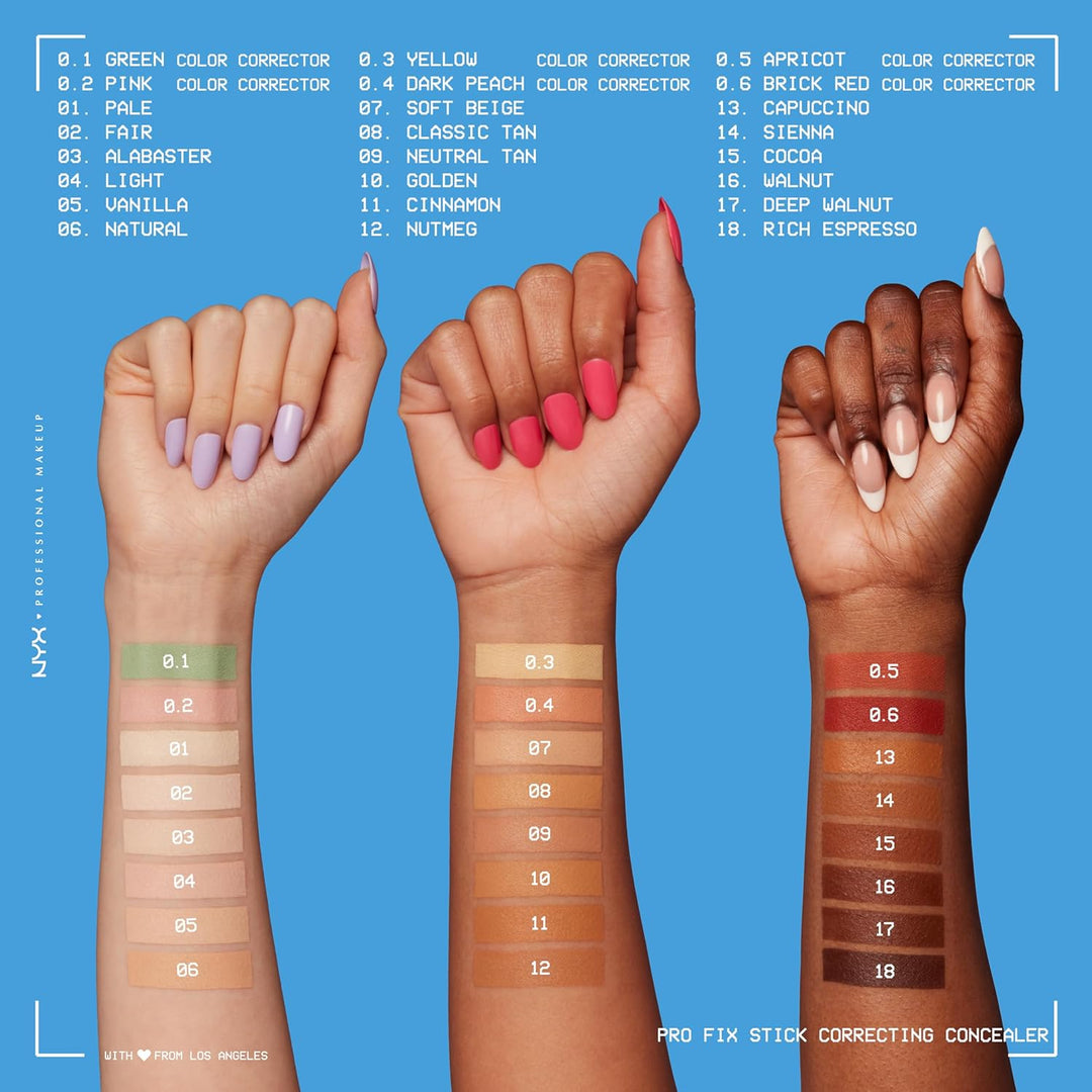 NYX PROFESSIONAL MAKEUP Pro Fix Stick Correcting Concealer, Buildable Medium Coverage Concealer Stick