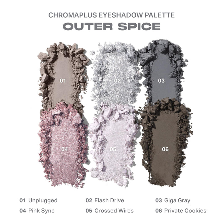 Morphe ChromaPlus 6-Pan Eyeshadow Palette - High Pigment Eye Makeup with Shimmer, Matte &amp; Metallic Eye Shadow - Neutral Eyeshadow Makeup Collection for All-Day Wear