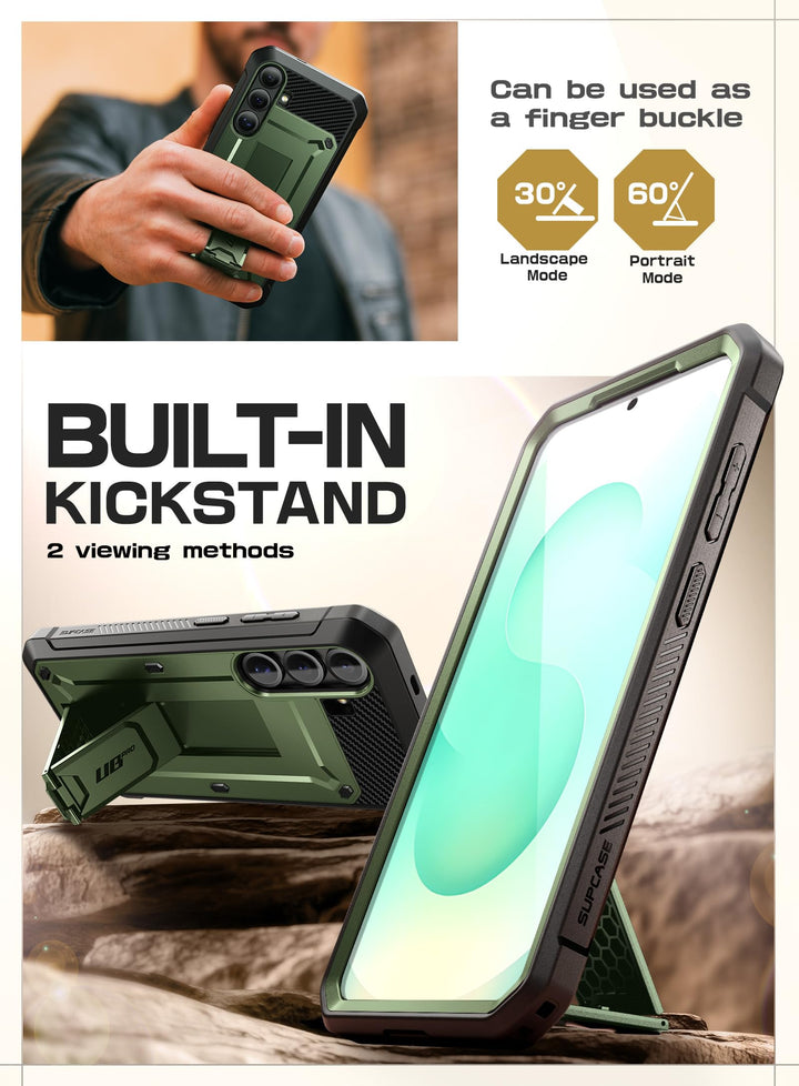 SUPCASE for Samsung Galaxy S25 Plus Case with Stand (Unicorn Beetle Pro), [2 Front Frames] [Built-in Screen Protector & Belt-Clip] Military-Grade Protection Phone Case for Galaxy S25 Plus 6.7"
