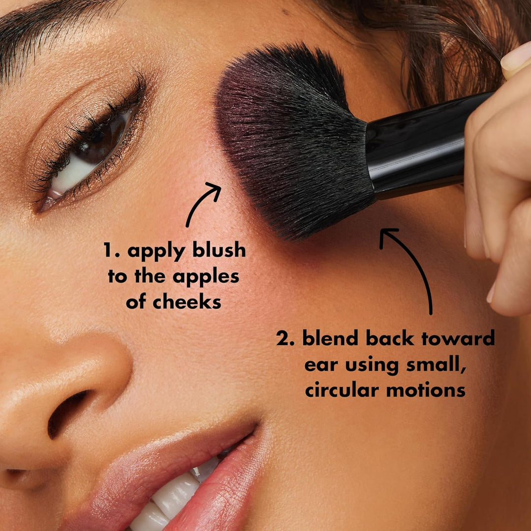 e.l.f. Angled Blush Brush, Face Makeup Brush For A Sculpted Look, Great For Cream, Liquid Or Powder Blush, Bronzers & more, Vegan & Cruelty-Free