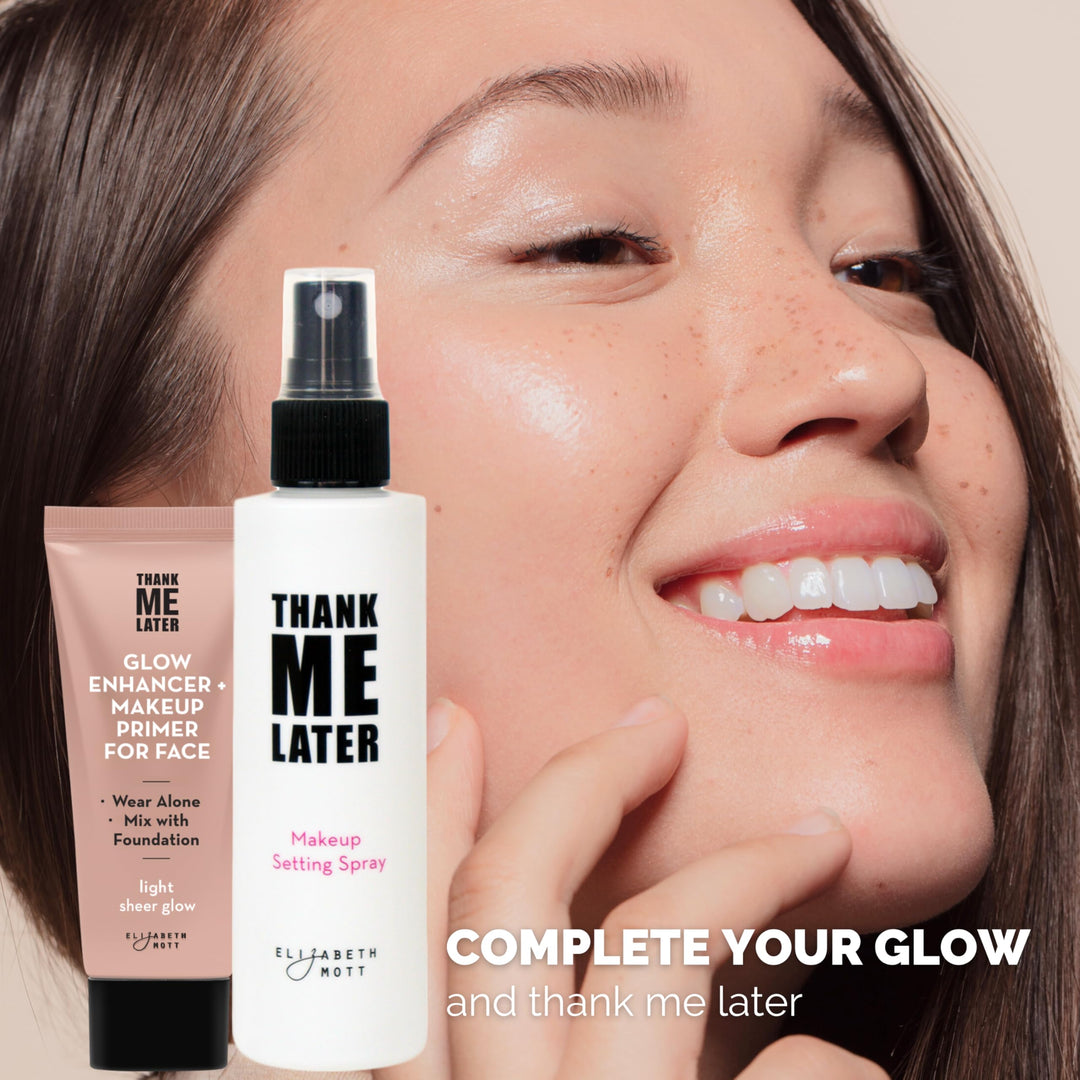 Elizabeth Mott Thank Me Later Glow Enhancer - Hydrating Face Primer &amp; Highlighter for Radiant Skin, Vegan &amp; Cruelty-Free, No Sulfates, Parabens, or Phthalates  - 30g