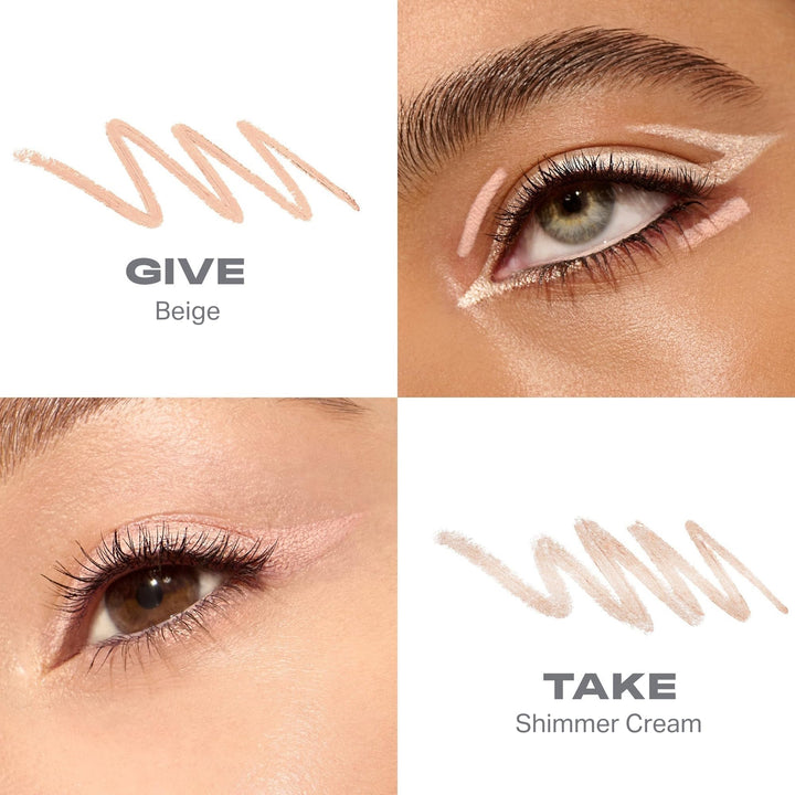 Morphe Bi-Liner Dual-Ended Gel Eyeliner Pencil - Matte &amp; Metallic Eye Liner Duo with Long Lasting Waterproof Color for Precise and Smoked Eye Makeup Looks
