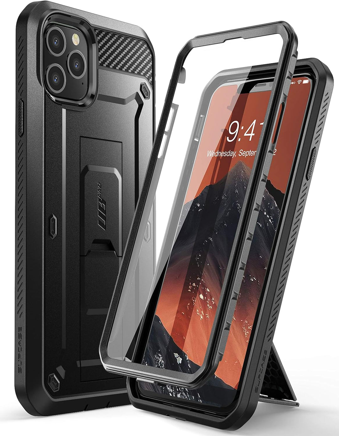 Supcase Beetle Pro Case for iPhone 11 Pro 5.8 Inch, Built-In Screen Protector Black