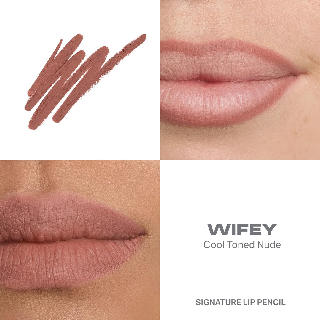 Morphe Signature Lip Liner Pencil - Creamy, Long Lasting Definer for Precise Shaping and Filling - Lip Makeup Essential with Smooth Glide - Professional Lipliner Pencil