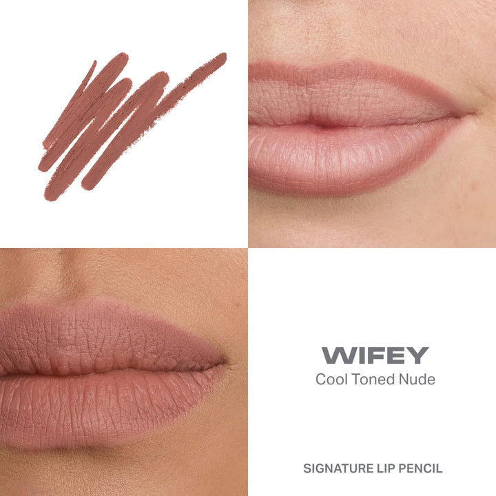 Morphe Signature Lip Liner Pencil - Creamy, Long Lasting Definer for Precise Shaping and Filling - Lip Makeup Essential with Smooth Glide - Professional Lipliner Pencil