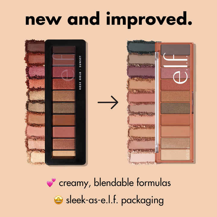 e.l.f. Perfect 10 Eyeshadow Palette, Ten Ultra-pigmented Neutral Shades, Blendable Formula, Vegan & Cruelty-free