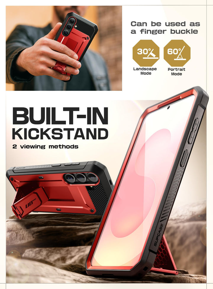 SUPCASE for Samsung Galaxy S25 Plus Case with Stand (Unicorn Beetle Pro), [2 Front Frames] [Built-in Screen Protector & Belt-Clip] Military-Grade Protection Phone Case for Galaxy S25 Plus 6.7"