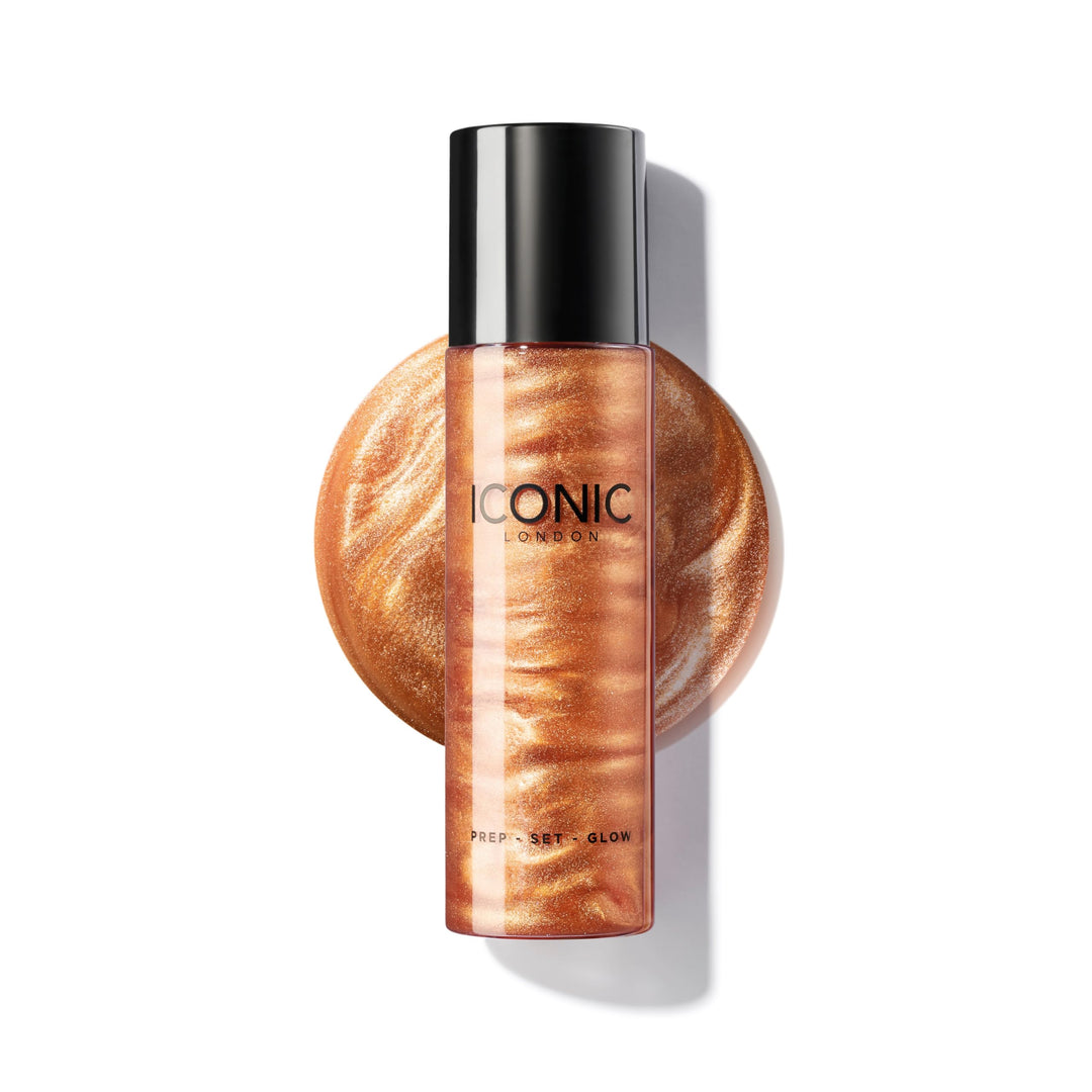 ICONIC LONDON Prep-Set-Glow Makeup Setting Spray | لمسة نهائية متوهجة، 4.22 أونصة سائلة