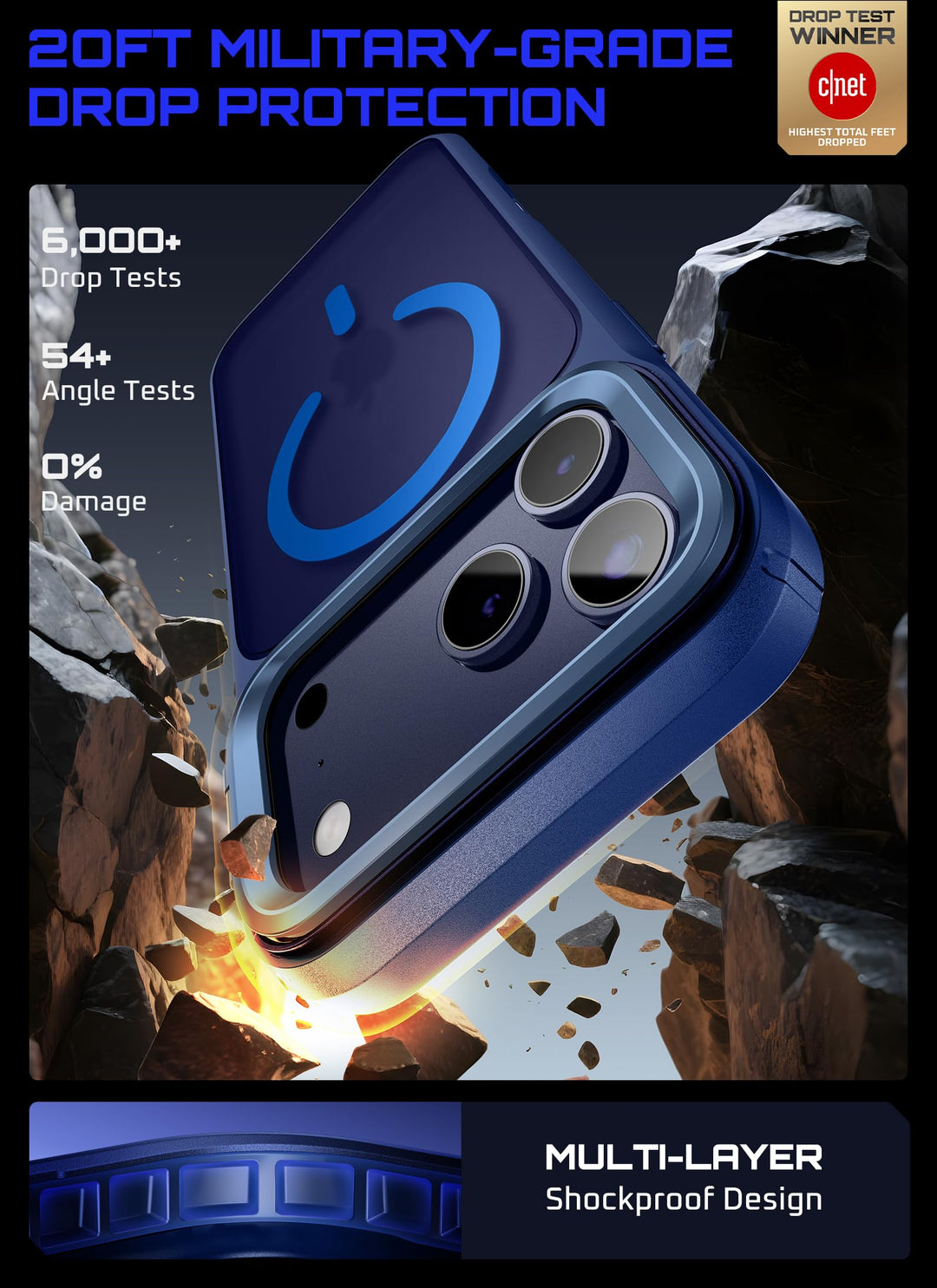 جراب SUPCASE لهاتف iPhone 18 Pro Max / 17 Pro Max مع مسند، زر تحكم بالكاميرا، متوافق مع MagSafe، حماية بمعايير عسكرية، ظهر شبه شفاف نحيف، إصدار Unicorn Beetle Mag