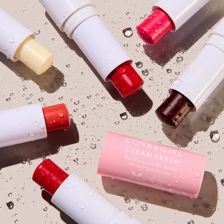 CoverGirl Clean Fresh Tinted Lip Balm, Vegan Formula, Hydrating, Natural Finish