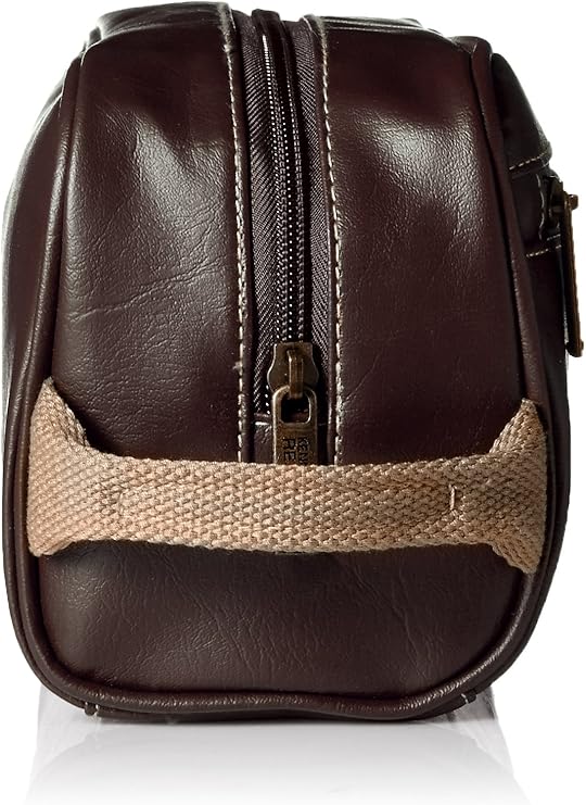 Kenneth Cole Reaction Men's Top Zip Single Compartment Travel Kit, Brown, One size