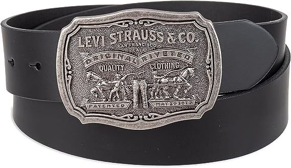 Levi's Men's Everyday Jean Belt with Removable Plaque Buckle - 3alababak