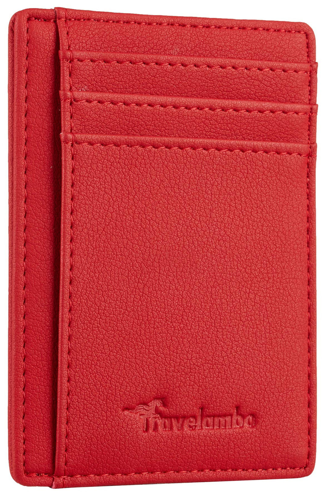 Travelambo Front Pocket Minimalist Leather Slim Wallet RFID Blocking Medium Size