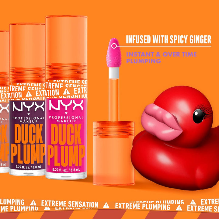 NYX PROFESSIONAL MAKEUP Duck Plump High Pigment Lip Gloss, Lip Plumper Gloss with Spicy Ginger