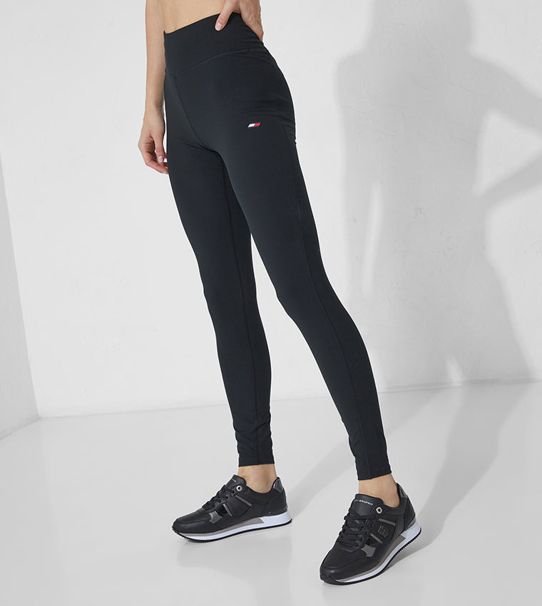 Tommy Hilfiger Sports RW Graphic Legging, Black, Size M - 3alababak