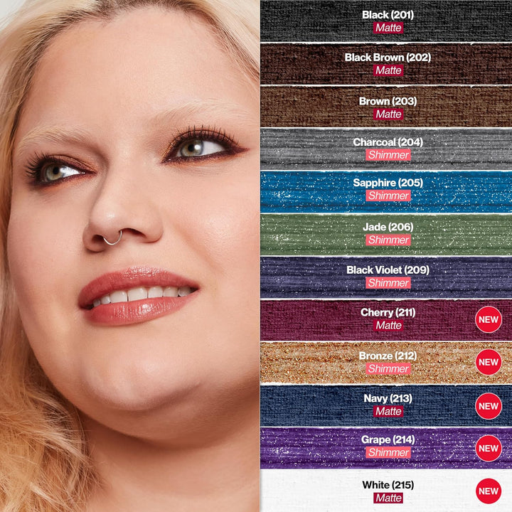 Revlon ColorStay Pencil Waterproof Eyeliner, Smudge-Proof, Eye Makeup with Built-In Sharpener, 201 Black, 0.01