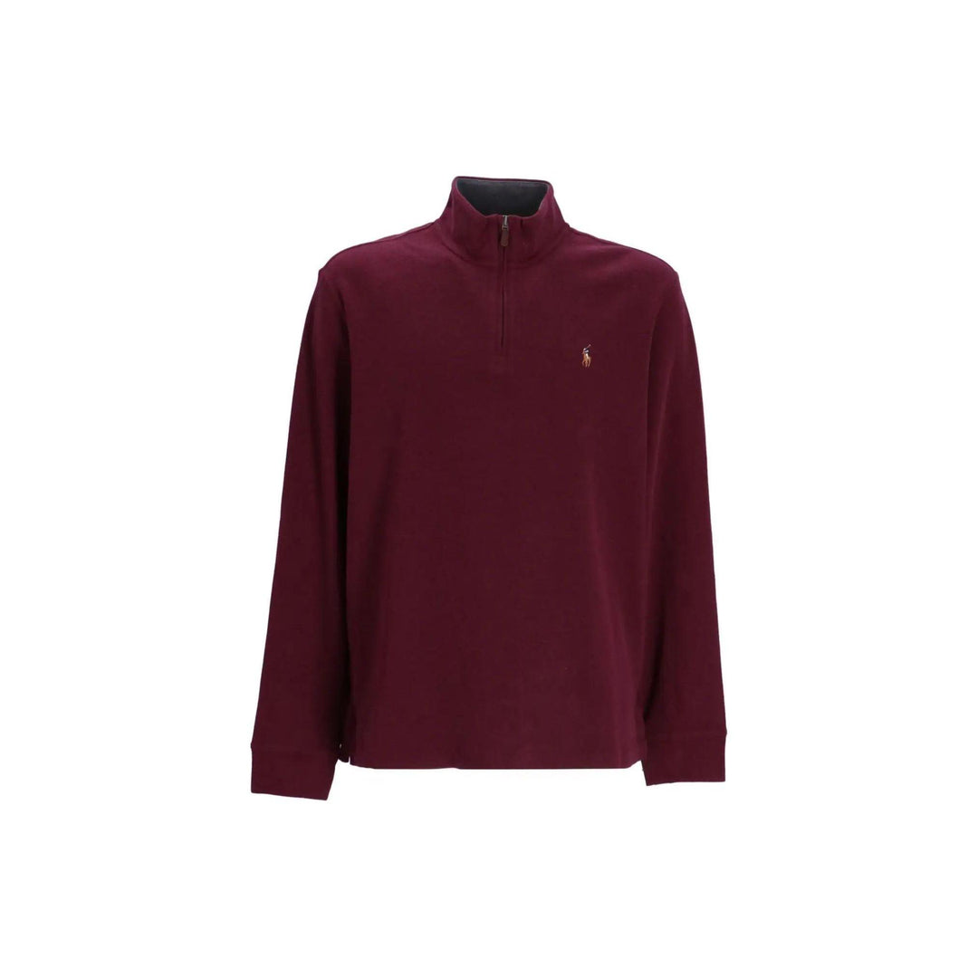 Polo Ralph Lauren Boy's Quarter-Zip Fleece Pullover - Burgundy (10-12 Years)