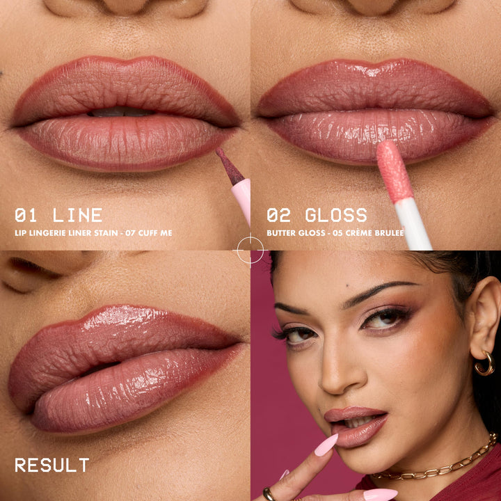 NYX PROFESSIONAL MAKEUP Lip Lingerie Liner Stain, Seamless Make Up with All-Day Color, Waterproof Lip Stain Finish - Up All Night