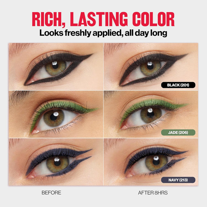 Revlon ColorStay Pencil Waterproof Eyeliner, Smudge-Proof, Eye Makeup with Built-In Sharpener, 201 Black, 0.01