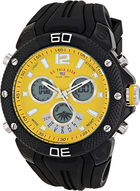 U.S. Polo Assn. Sport Men's Analog-Digital Display Analog Quartz Black Watch Model US9494 - 3alababak
