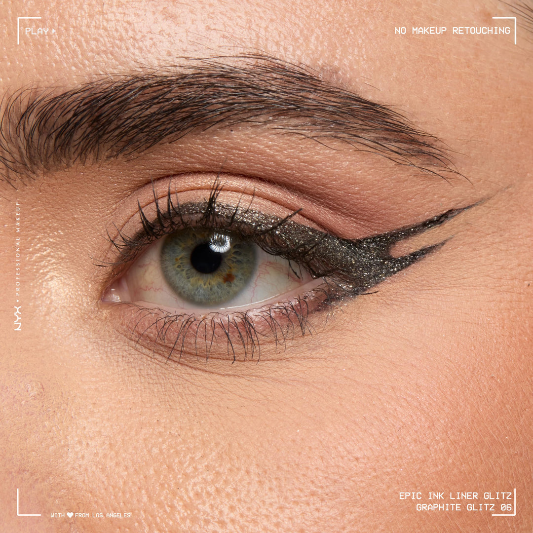 NYX PROFESSIONAL MAKEUP Epic Ink Glitz Liner, Waterproof Metallic Liquid Eyeliner with Vegan Formula 0.03 Fl Oz