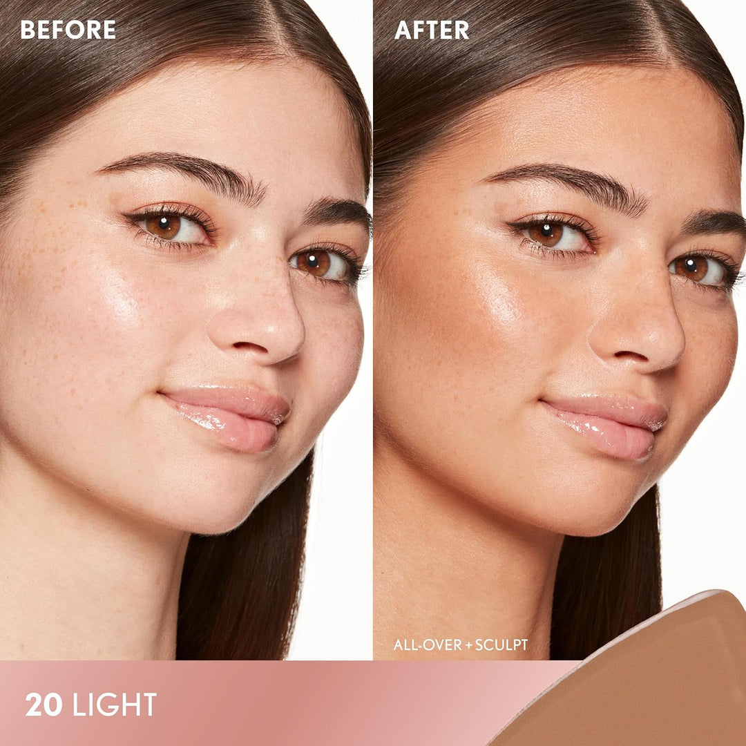 COVERGIRL TruBlend Sun &amp; Sculpt Bronzing Glow Serum, Buildable, Radiant Glow, Wand and Pump Applicator