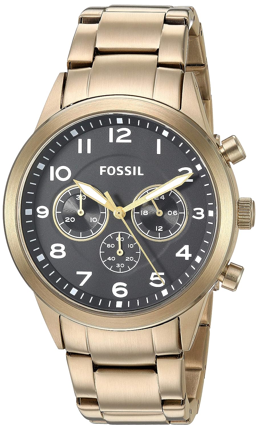 Fossil Men's Flynn Pilot Stainless Steel Watch - BQ2121, Gold - 3alababak