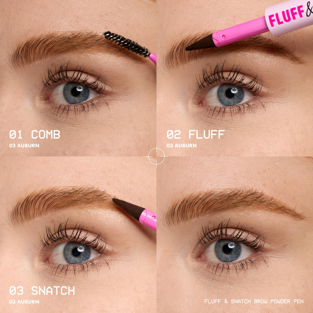 NYX PROFESSIONAL MAKEUP Fluff &amp; Snatch Brow Powder Pen, Cream To Powder Eyebrow Pen For Soft, Defined Brows, Smudge and Transfer-Resistant Formula