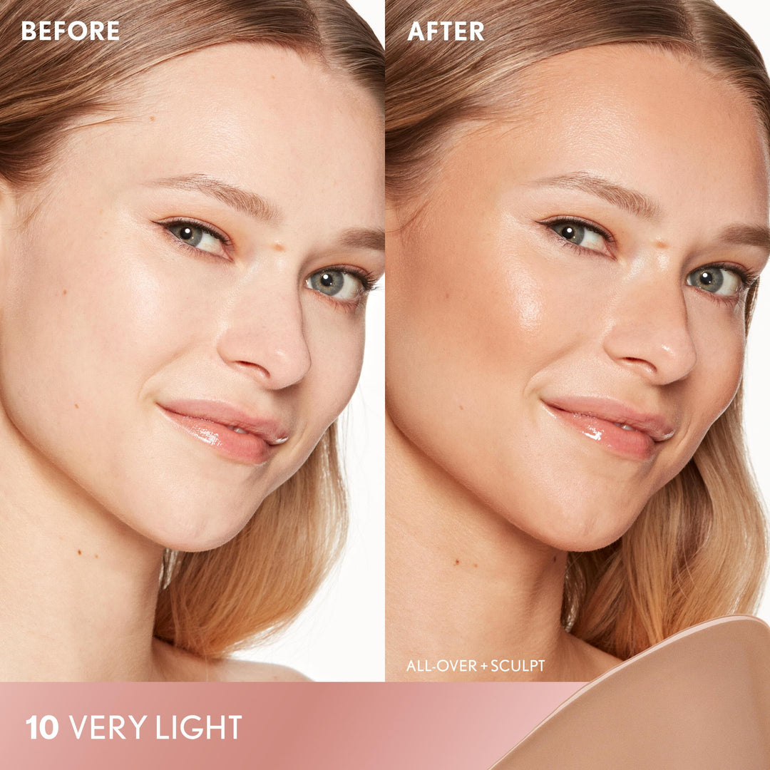 COVERGIRL TruBlend Sun &amp; Sculpt Bronzing Glow Serum, Buildable, Radiant Glow, Wand and Pump Applicator