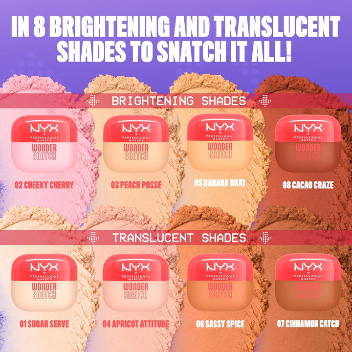 NYX PROFESSIONAL MAKEUP Wonder Snatch Setting Powder, Lifting Loose Powder With Up To 16HR Wear