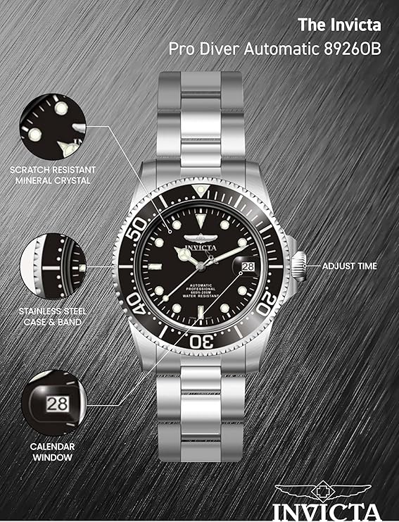 Invicta Men's 8926OB Pro Diver Stainless Steel Automatic Watch with Link Bracelet