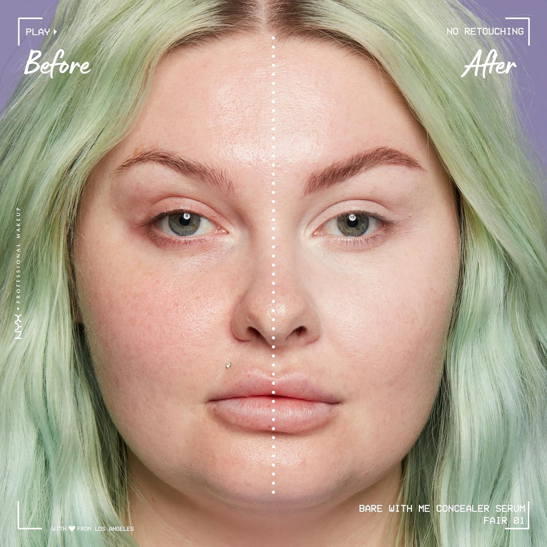 NYX PROFESSIONAL MAKEUP Bare With Me Concealer Serum, Concealer Makeup For Up To 24Hr Hydration