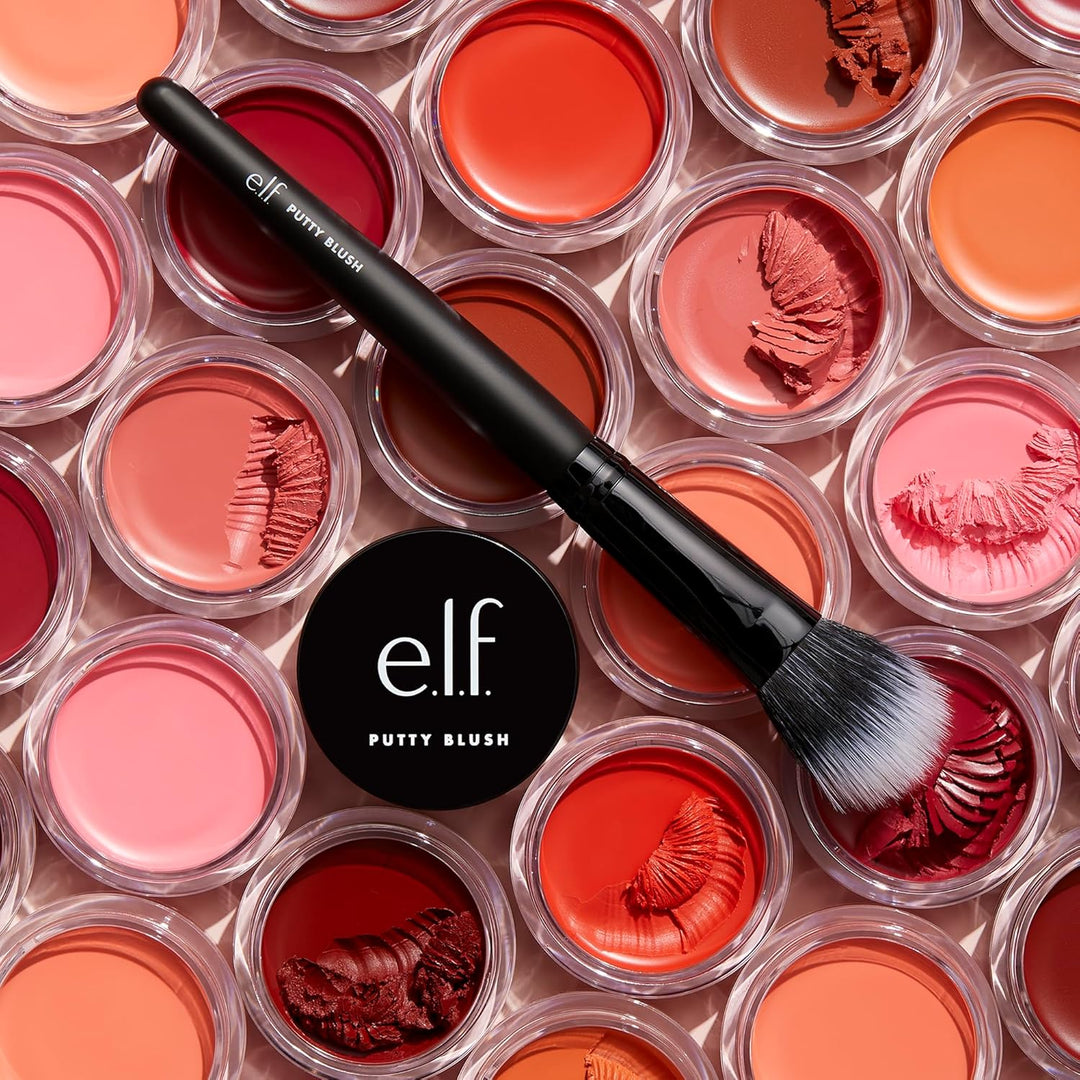 e.l.f. Putty Blush Brush, Vegan Makeup Tool, Flawlessly Applies Putty & Cream Formulas, Creates Airbrushed Effect