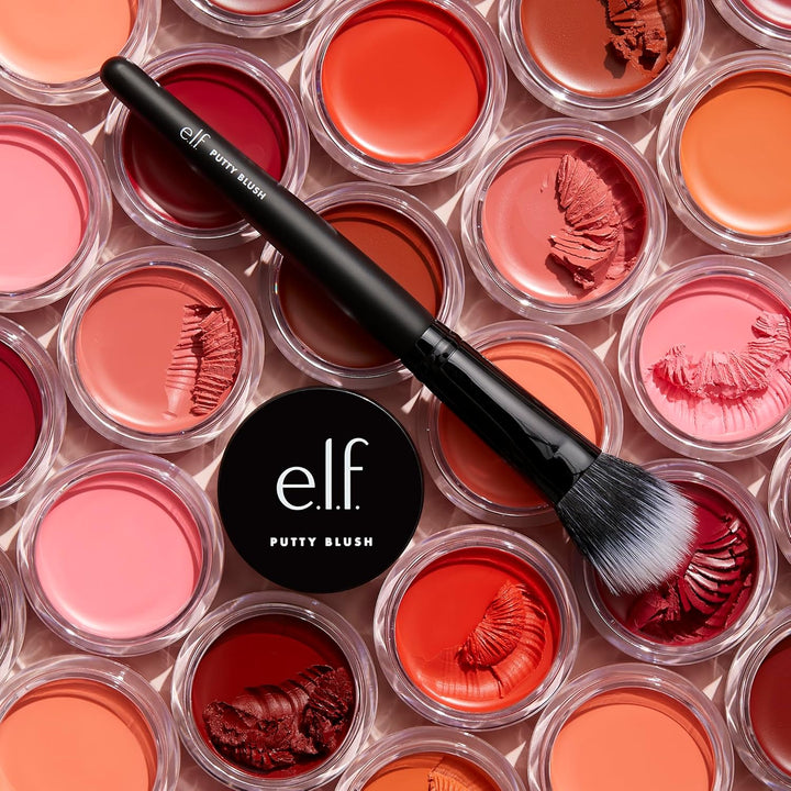 e.l.f. Putty Blush Brush, Vegan Makeup Tool, Flawlessly Applies Putty & Cream Formulas, Creates Airbrushed Effect