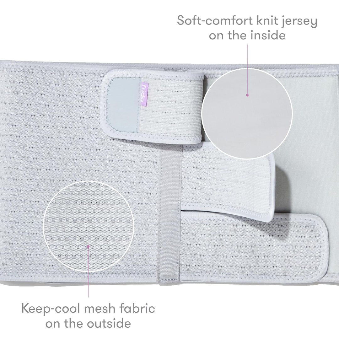 Frida Mom Belly Binder, Postpartum Essentials for Natural and C-Section Recovery, Adjustable Compression Wrap, After Birth Brace, Abdominal Band, 9" High