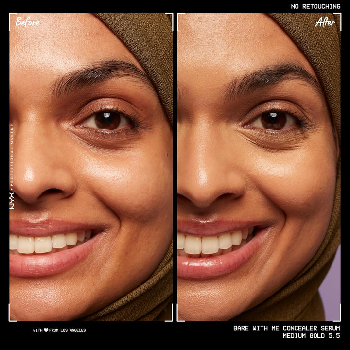 NYX PROFESSIONAL MAKEUP Bare With Me Concealer Serum, Concealer Makeup For Up To 24Hr Hydration