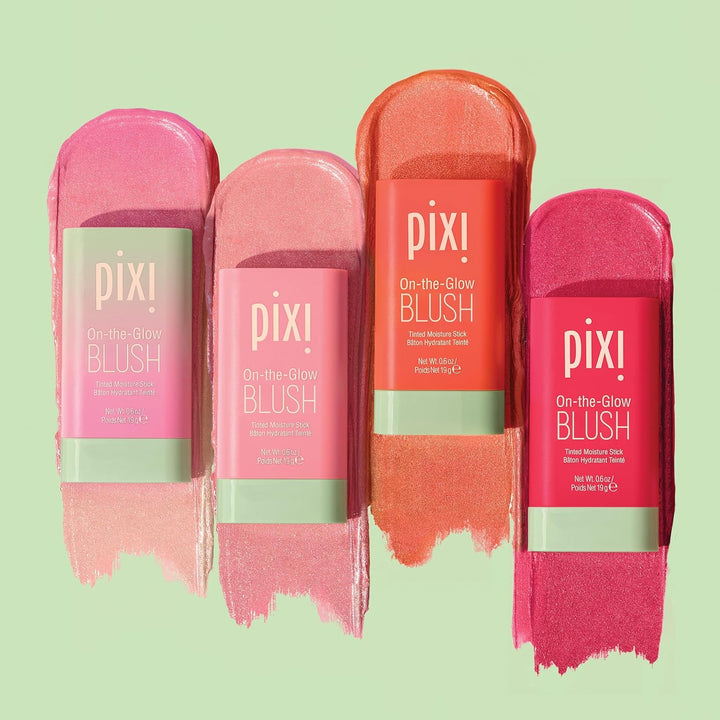 Pixi On-the-Glow Blush Stick , Hydrating Tinted Moisture Stick for Cheeks and Lips with Ginseng, Aloe Vera and Fruit Extracts, Twist-Up Design, Paraben-Free, 19g / 0.6 oz