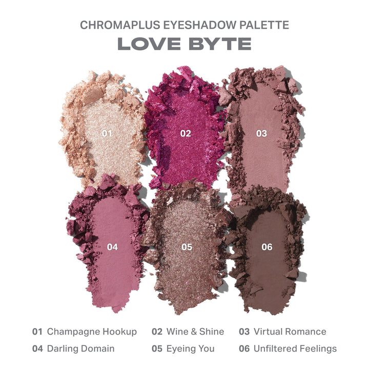 Morphe ChromaPlus 6-Pan Eyeshadow Palette - High Pigment Eye Makeup with Shimmer, Matte &amp; Metallic Eye Shadow - Neutral Eyeshadow Makeup Collection for All-Day Wear
