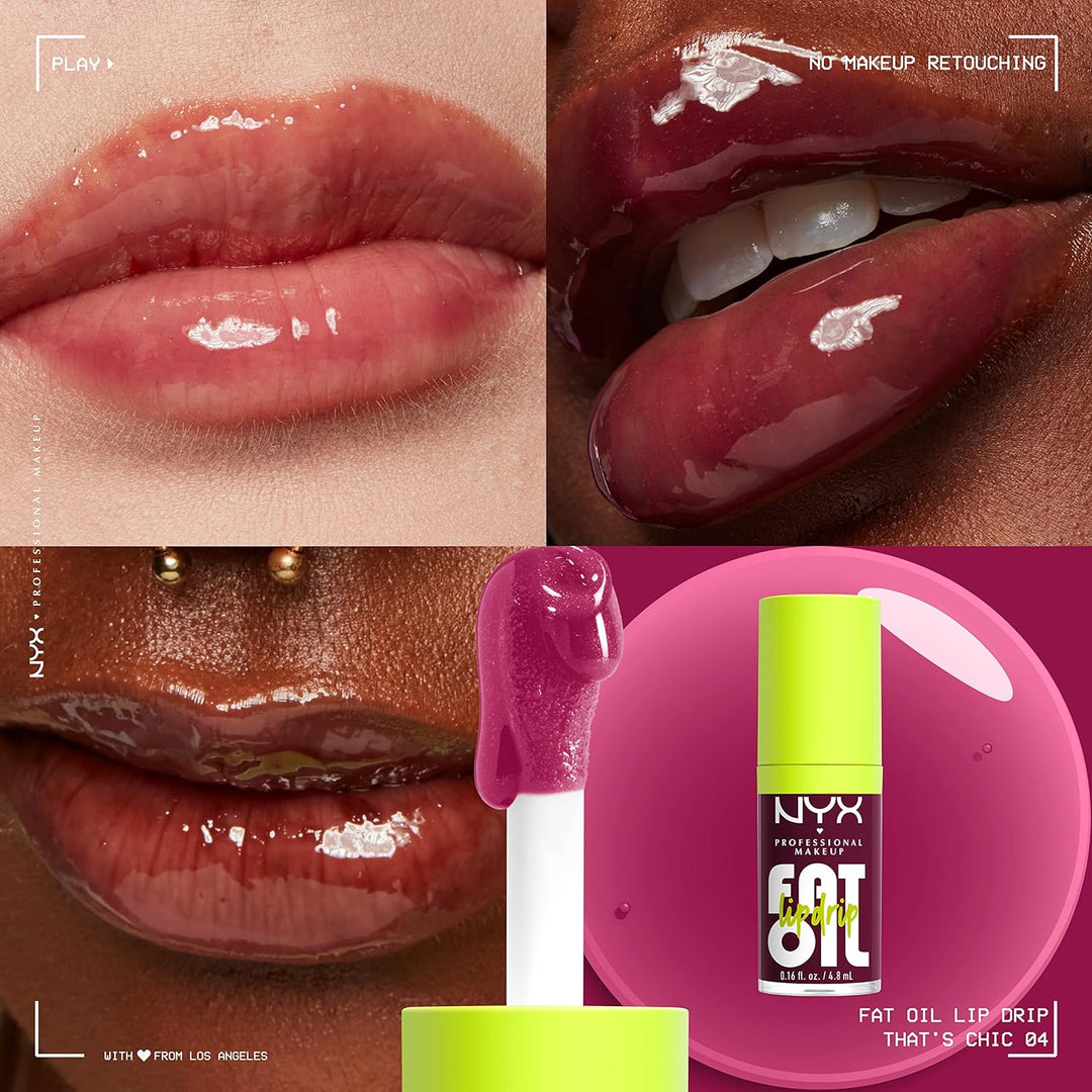 NYX PROFESSIONAL MAKEUP Fat Oil Lip Drip, Moisturizing, Shiny and Vegan Tinted Lip Gloss